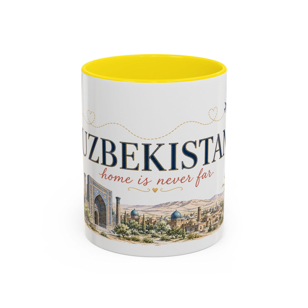 Uzbekistan Home Country Mug | Moving Away Gift | Long Distance Friendship | 11 oz 15 oz Accent Mug