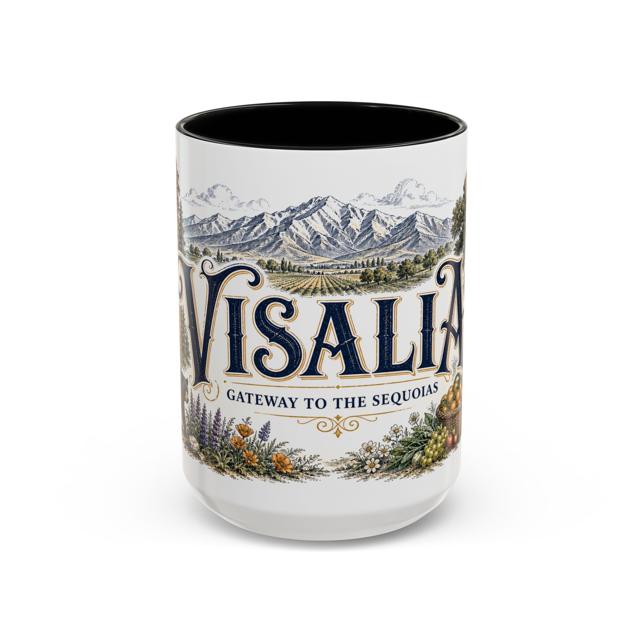 Visalia Coffee Mug | United States Travel Souvenir | Vintage Illustrated City Gift | 11 oz 15 oz Accent Mug