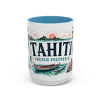 Tahiti Coffee Mug | Travel Destination Souvenir Gift | Accent Color Ceramic 11oz 15oz