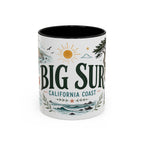 Big Sur Coffee Mug | Travel Destination Souvenir Gift | Accent Color Ceramic 11oz 15oz