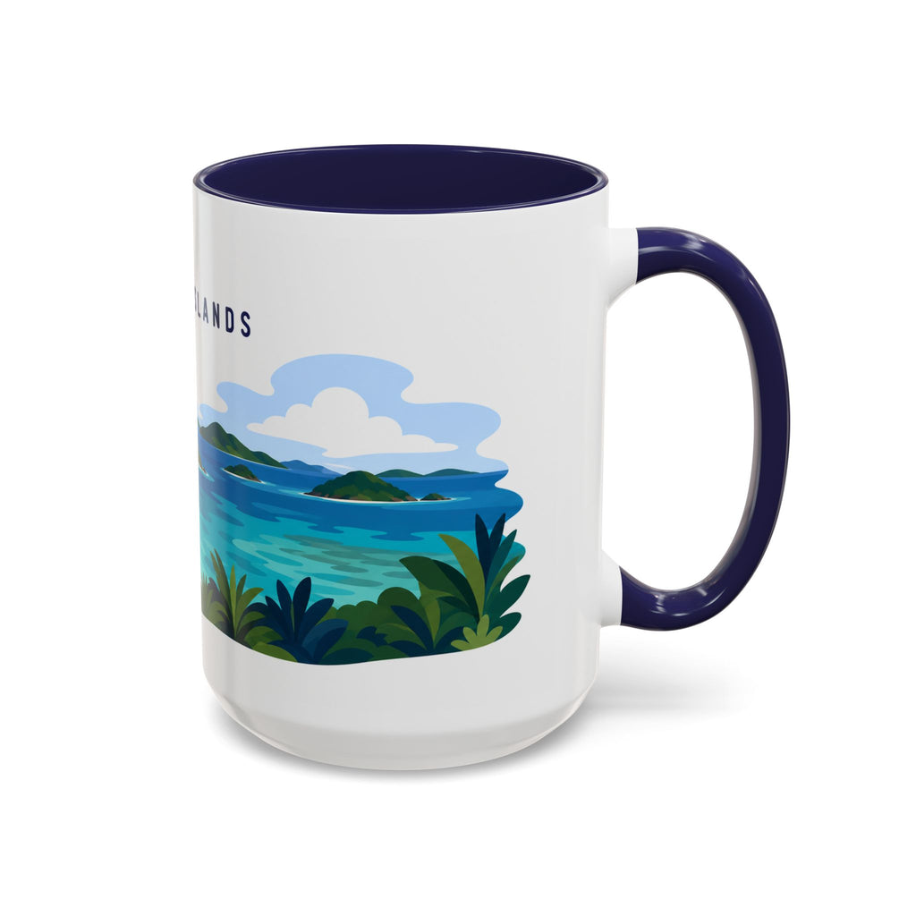 Virgin Islands National Park Coffee Mug | Solid Color Block Park Souvenir | 11oz 15oz Accent Mug