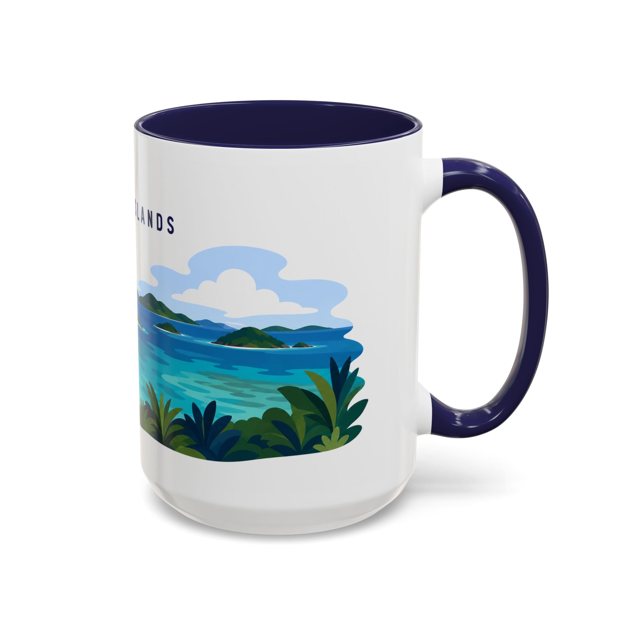 Virgin Islands National Park Coffee Mug | Solid Color Block Park Souvenir | 11oz 15oz Accent Mug