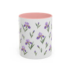 Tennessee Iris Mug, State Flower Floral Coffee Cup, 11oz Botanical Gift