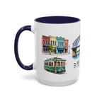 Memphis Illustrated Travel Mug | City Souvenir Accent Coffee Mug | 11oz 15oz Ceramic Cup