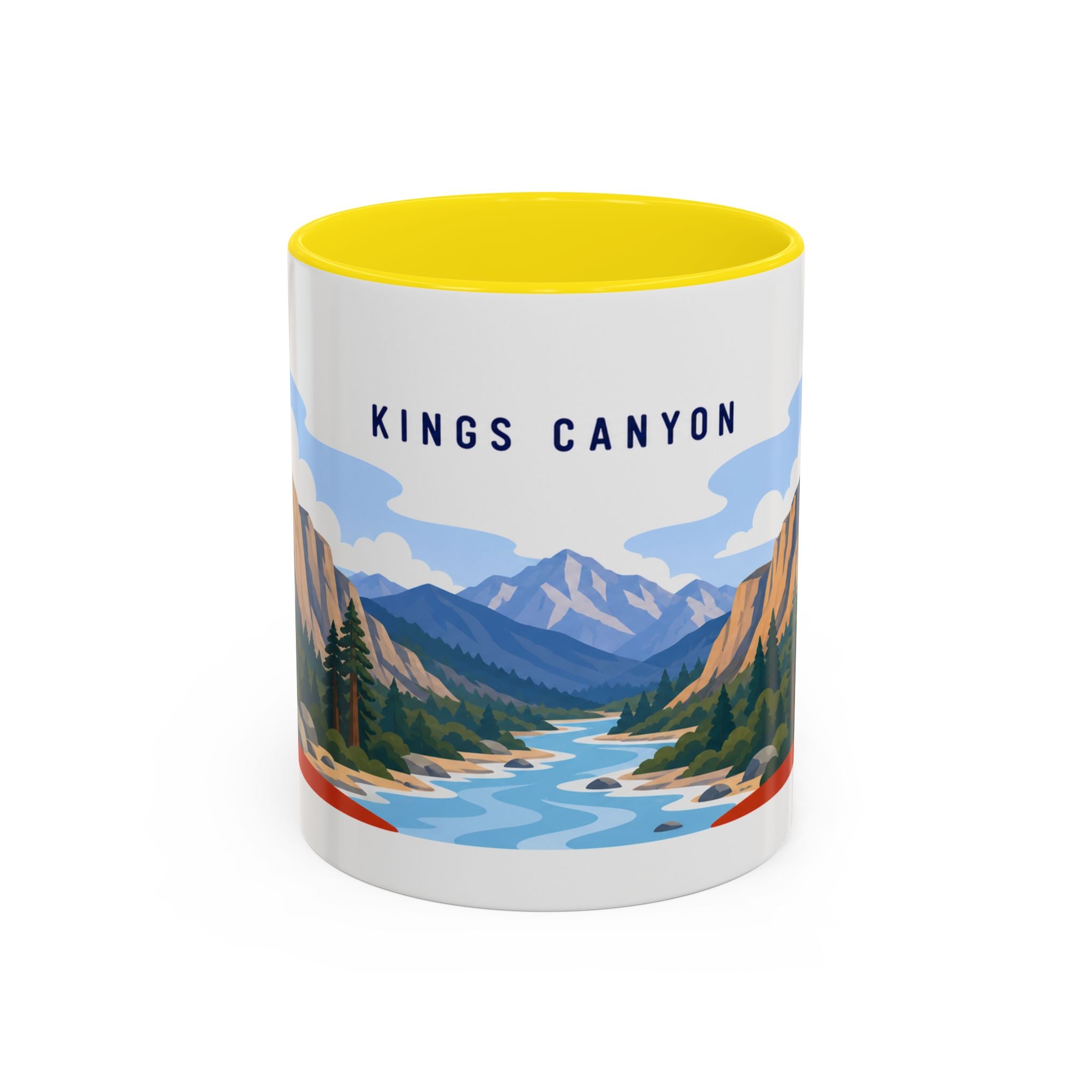 Kings Canyon National Park Coffee Mug | Solid Color Block Park Souvenir | 11oz 15oz Accent Mug