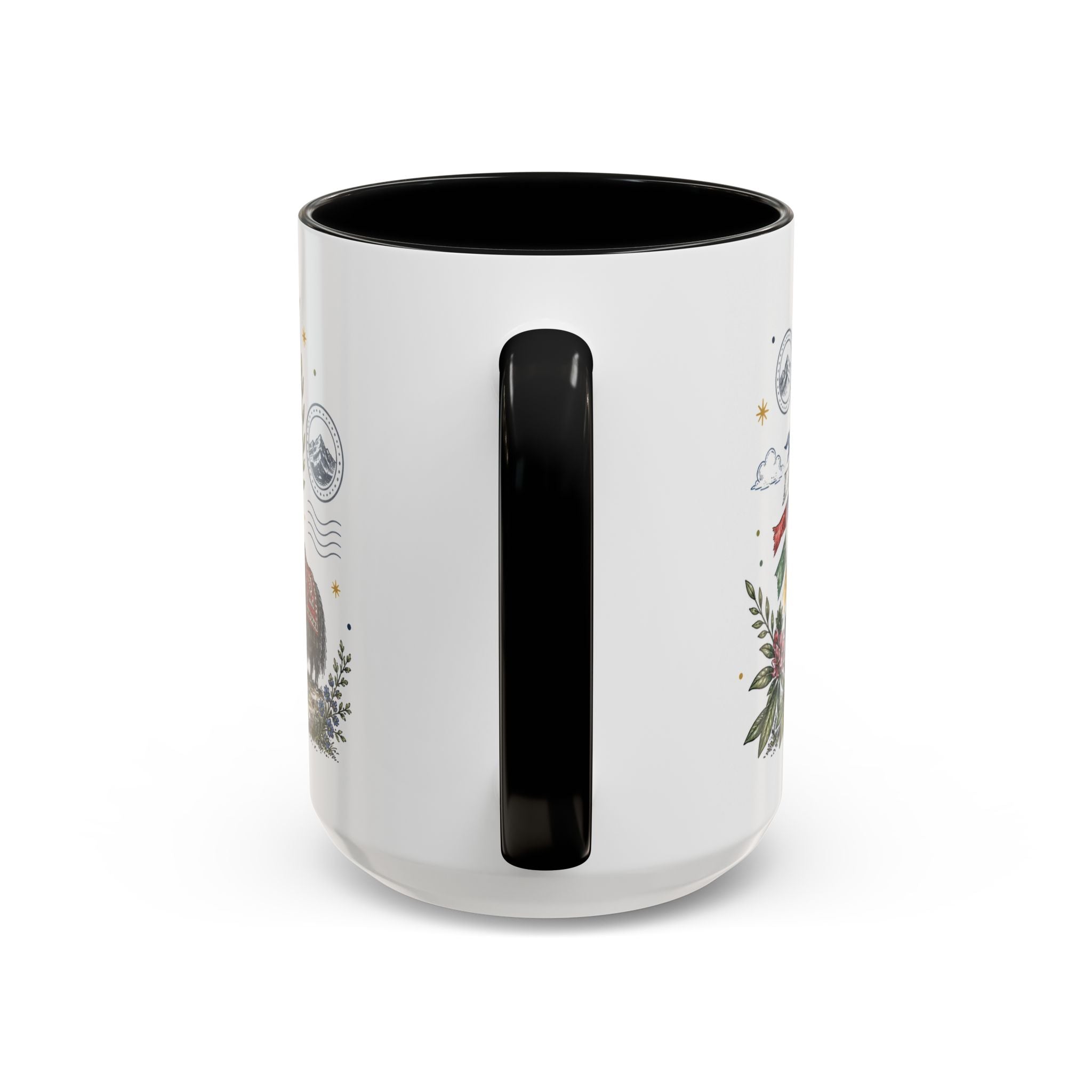 Himalaya Coffee Mug | Travel Destination Souvenir Gift | Accent Color Ceramic 11oz 15oz