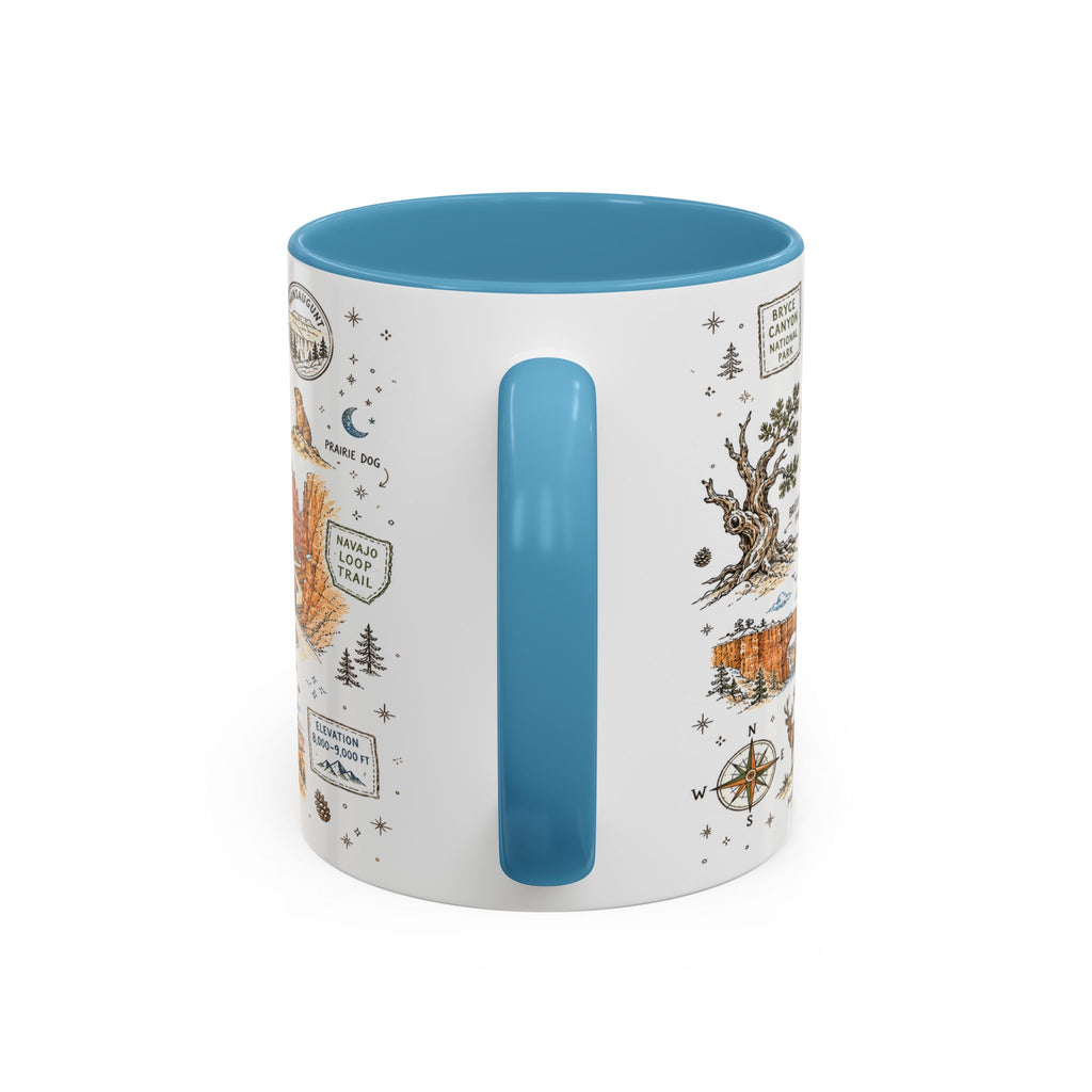 Bryce Canyon Coffee Mug | National Park Hiking Utah Gift | Accent Color Ceramic 11oz 15oz