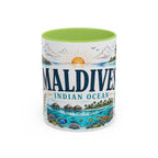 Maldives Coffee Mug | Travel Destination Souvenir Gift | Accent Color Ceramic 11oz 15oz