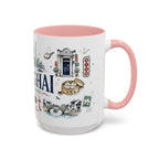 Shanghai Coffee Mug | China Souvenir Travel Gift | Accent Color Ceramic 11oz 15oz