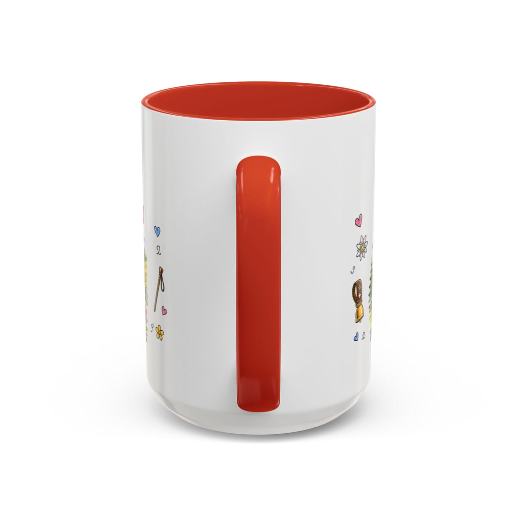 Zermatt Illustrated Travel Mug | Switzerland Souvenir Accent Coffee Mug | 11oz 15oz Ceramic Cup