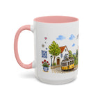 Sintra Illustrated Travel Mug | Portugal Souvenir Accent Coffee Mug | 11oz 15oz Ceramic Cup