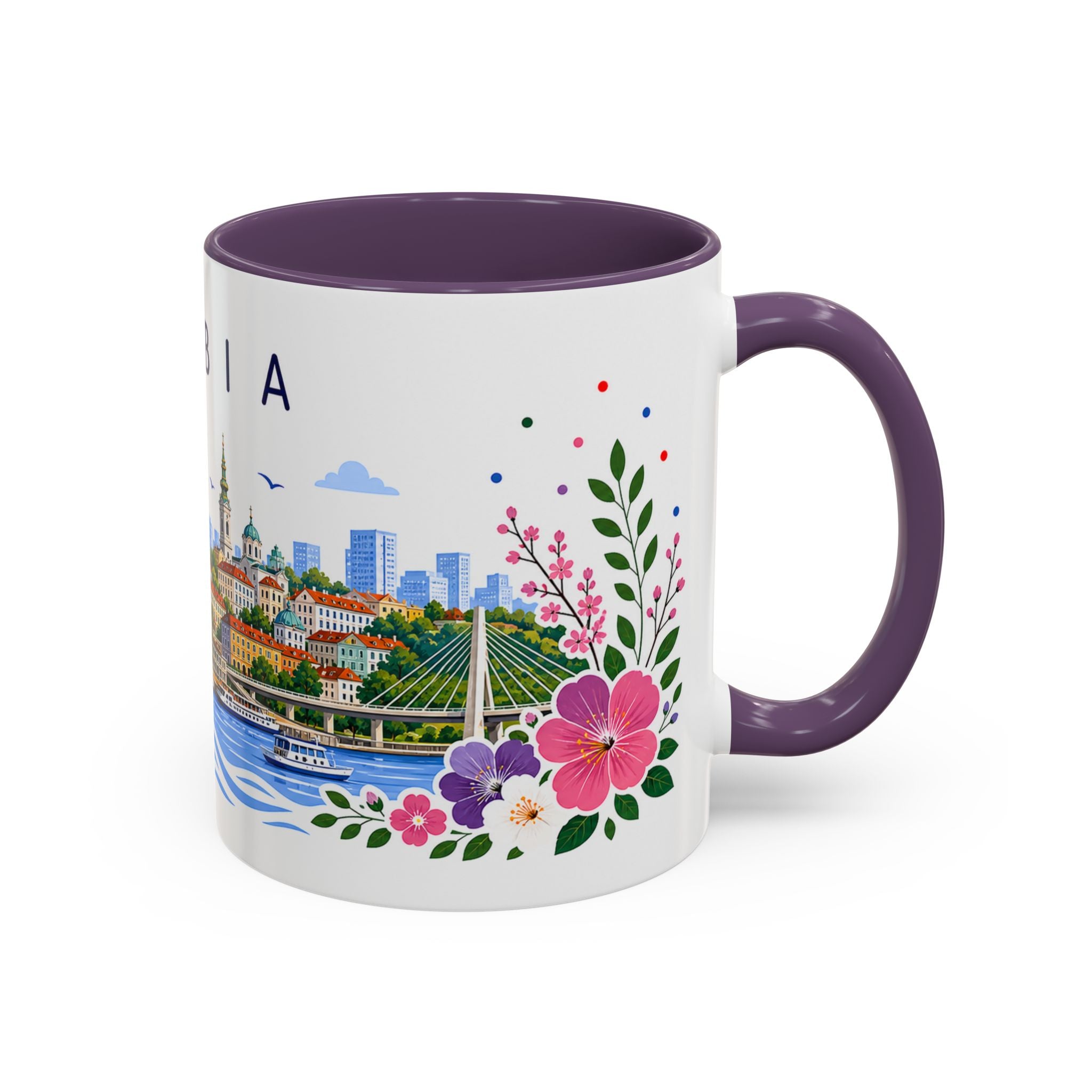 Serbia Coffee Mug | Travel Souvenir Accent Mug | Place Gift Ceramic Cup 11oz 15oz