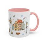Prague Christmas Mug | Watercolor Travel Souvenir | Holiday Gift | Accent Ceramic Coffee Cup 11oz 15oz