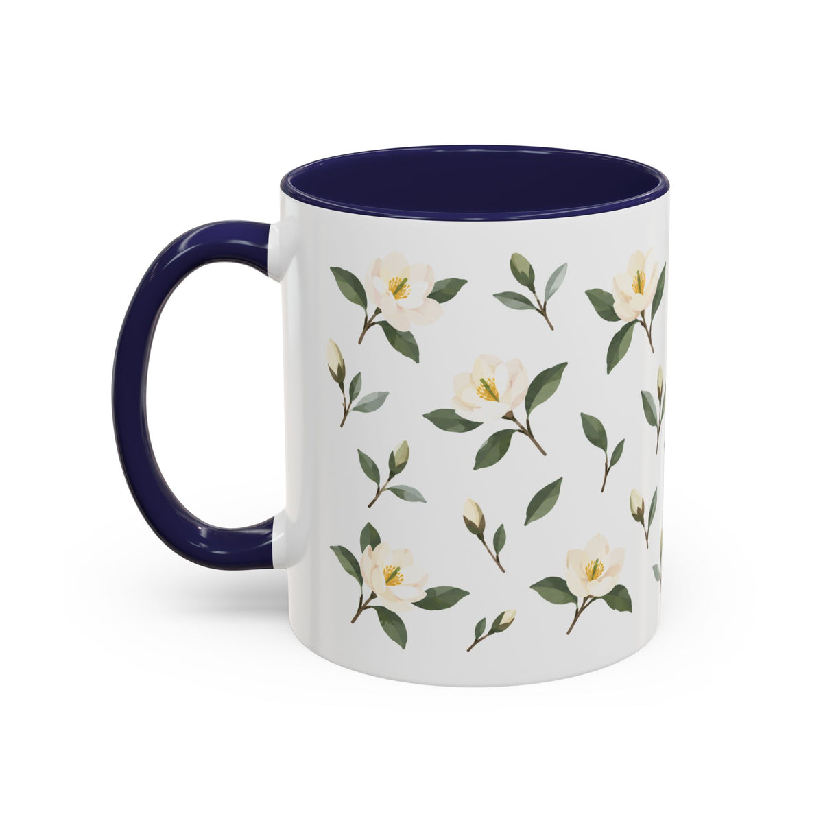 Georgia Sweetbay Magnolia Mug, State Flower Floral Coffee Cup, 11oz Botanical Gift