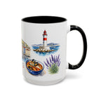 Marseille Illustrated Travel Mug | City Souvenir Accent Coffee Mug | 11oz 15oz Ceramic Cup