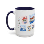 Dubrovnik Coffee Mug | Postage Stamp Collage Mug | Travel Souvenir Accent Cup 11oz 15oz