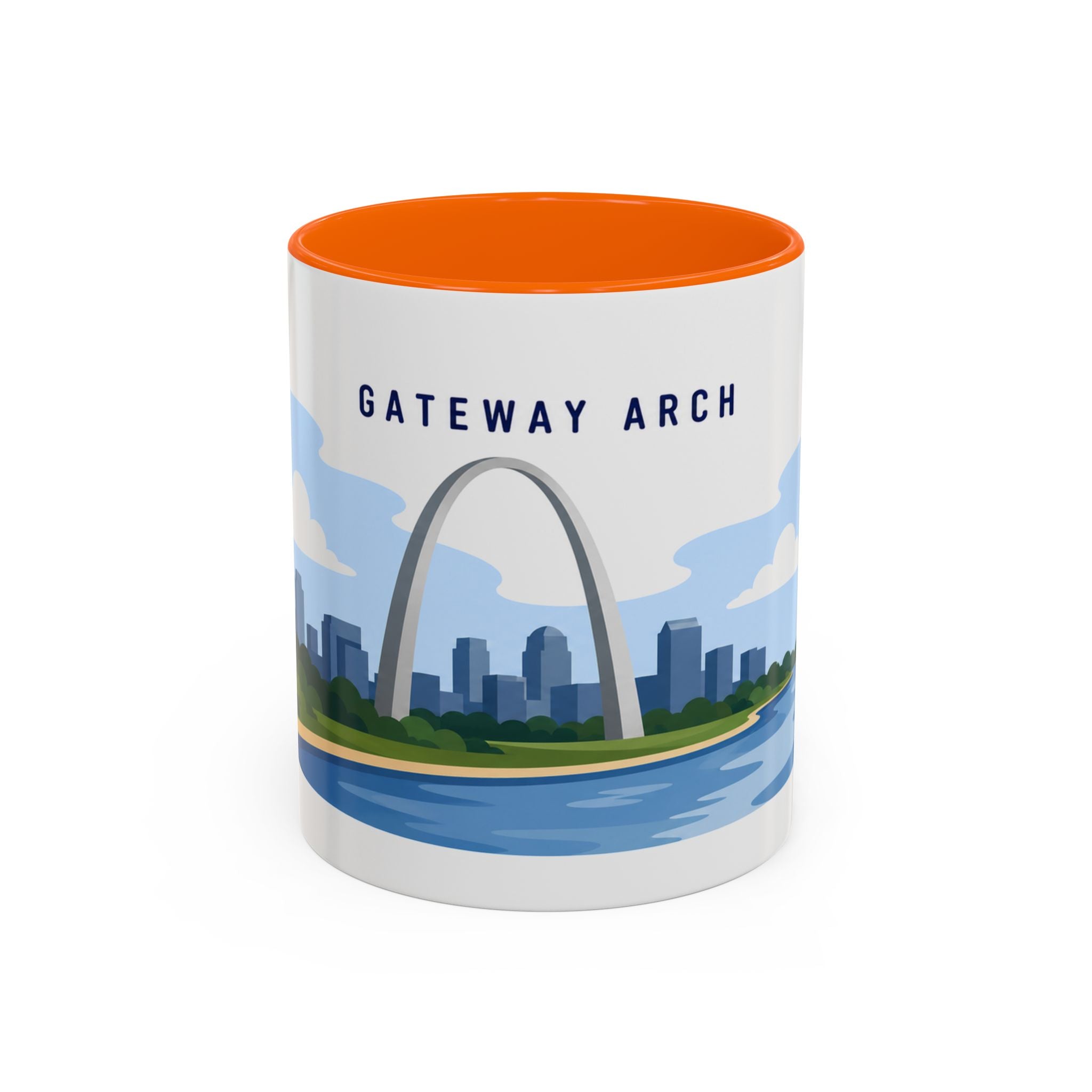 Gateway Arch National Park Coffee Mug | Solid Color Block Park Souvenir | 11oz 15oz Accent Mug