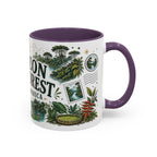Amazon Rainforest Coffee Mug | Travel Destination Souvenir Gift | Accent Color Ceramic 11oz 15oz