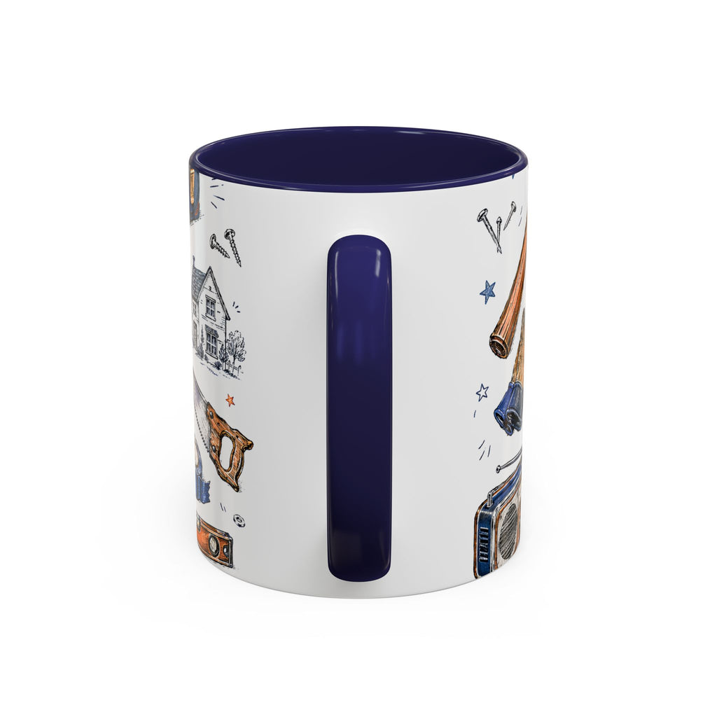 Mr Fix It Coffee Mug | Father's Day Gift for Dad | Accent Color Ceramic 11oz 15oz