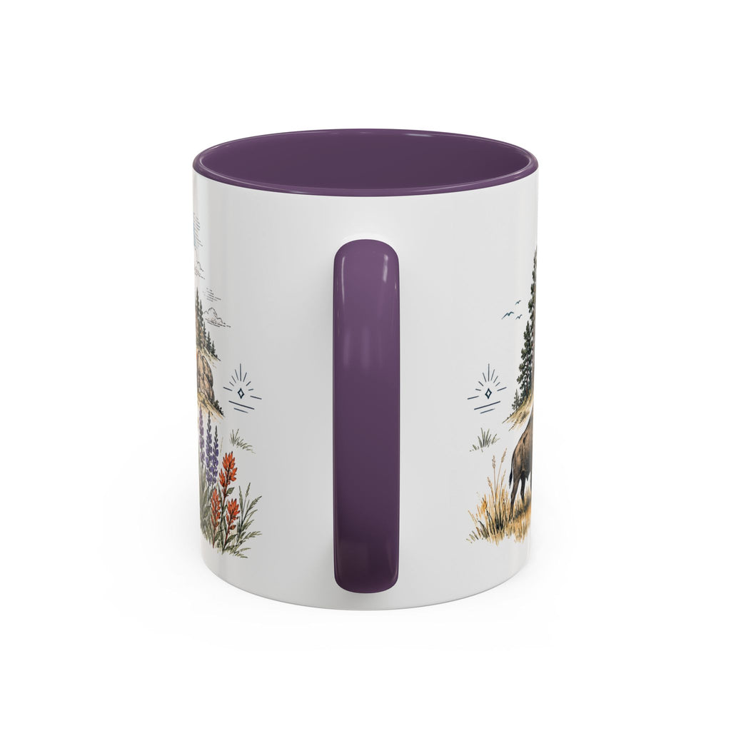 Devils Tower Mug, Wyoming Travel Souvenir, Bucket List Gift, Accent Ceramic Coffee Mug 11oz 15oz