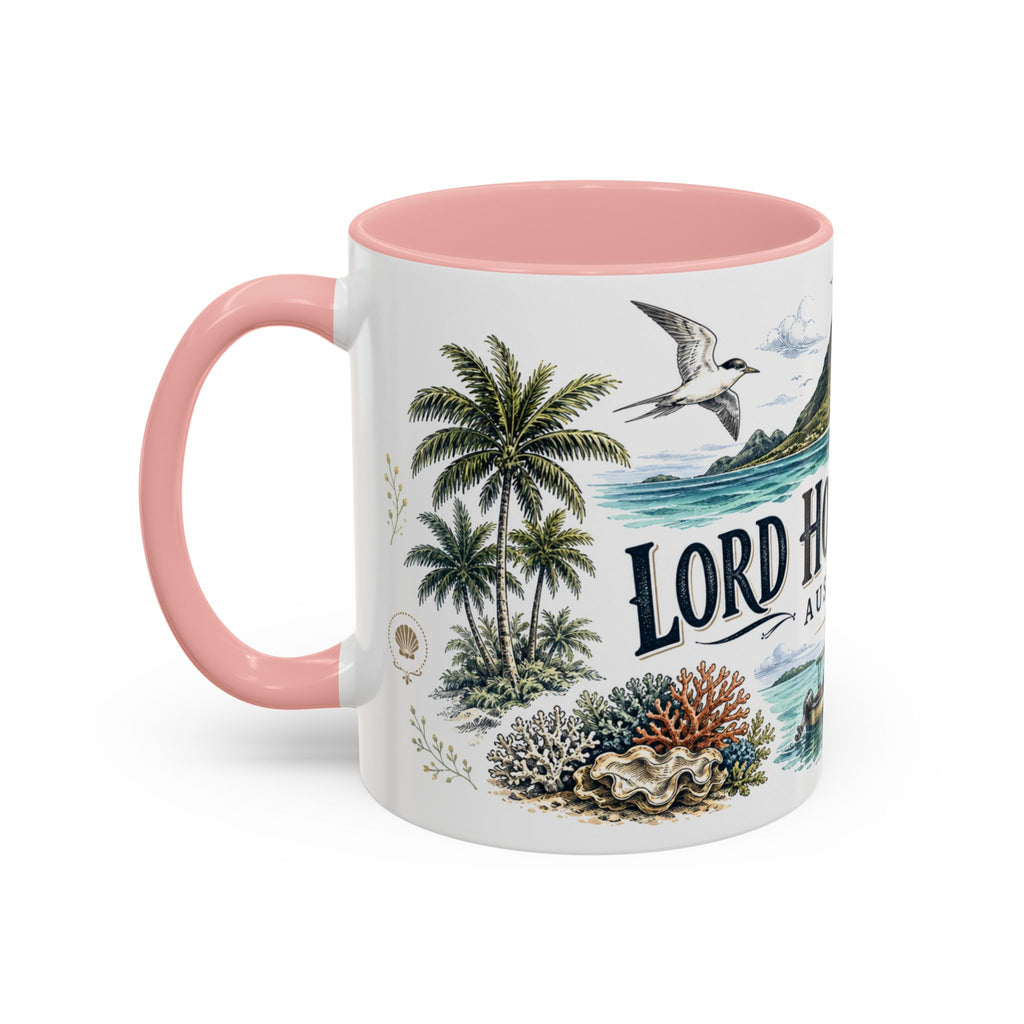 Lord Howe Island Mug, Australia Travel Souvenir, Bucket List Gift, Accent Ceramic Coffee Mug 11oz 15oz