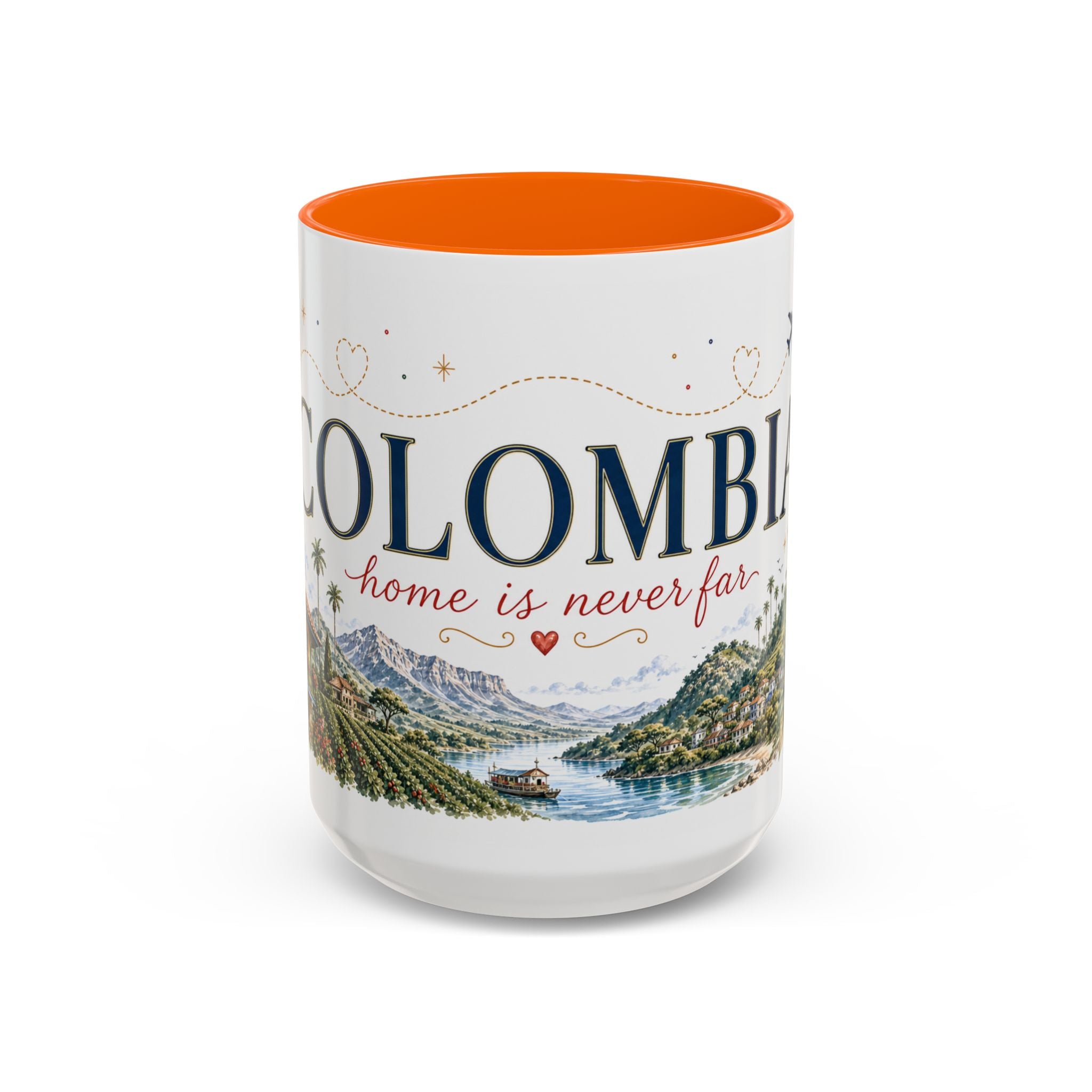 Colombia Home Country Mug | Moving Away Gift | Long Distance Friendship | 11 oz 15 oz Accent Mug