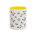 Massachusetts Mayflower Mug, State Flower Floral Coffee Cup, 11oz Botanical Gift