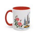New York Coffee Mug | United States Travel Souvenir | Porcelain Decal City Gift | 11oz 15oz Accent Mug