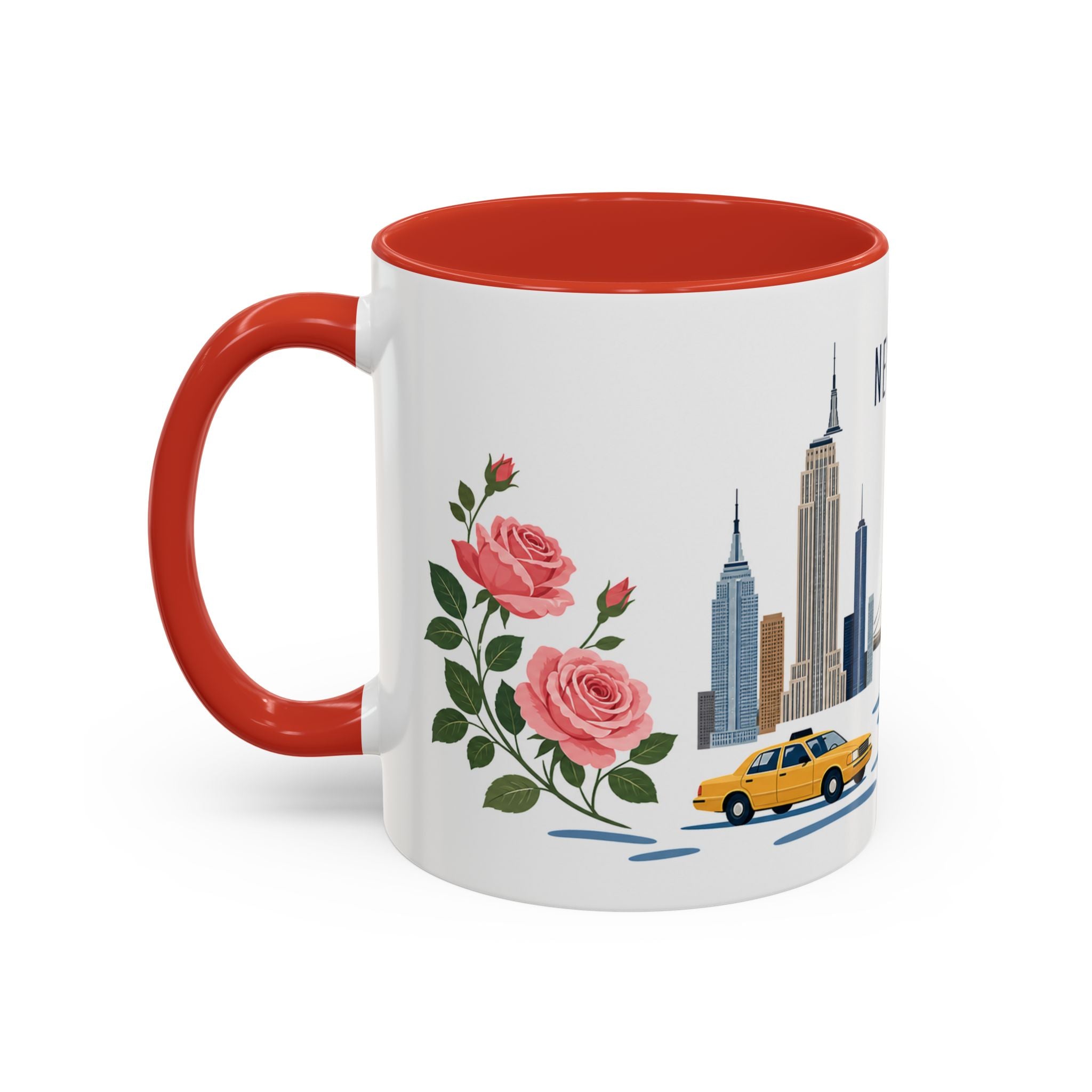 New York Coffee Mug | United States Travel Souvenir | Porcelain Decal City Gift | 11oz 15oz Accent Mug