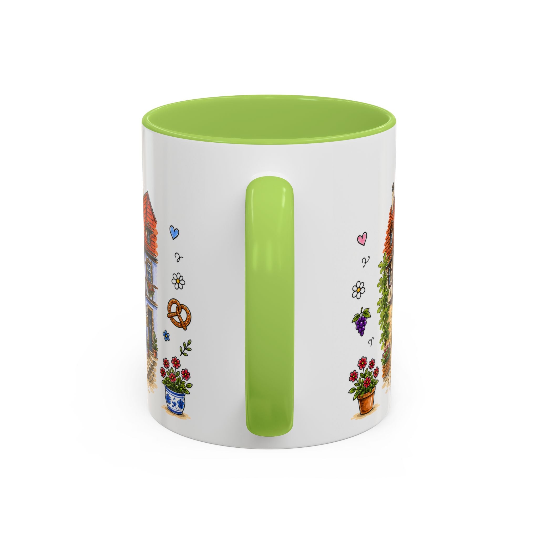 Rothenburg Illustrated Travel Mug | Germany Souvenir Accent Coffee Mug | 11oz 15oz Ceramic Cup