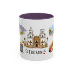 Tucson Illustrated Travel Mug | City Souvenir Accent Coffee Mug | 11oz 15oz Ceramic Cup
