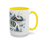 Lapland Coffee Mug | Travel Destination Souvenir Gift | Accent Color Ceramic 11oz 15oz