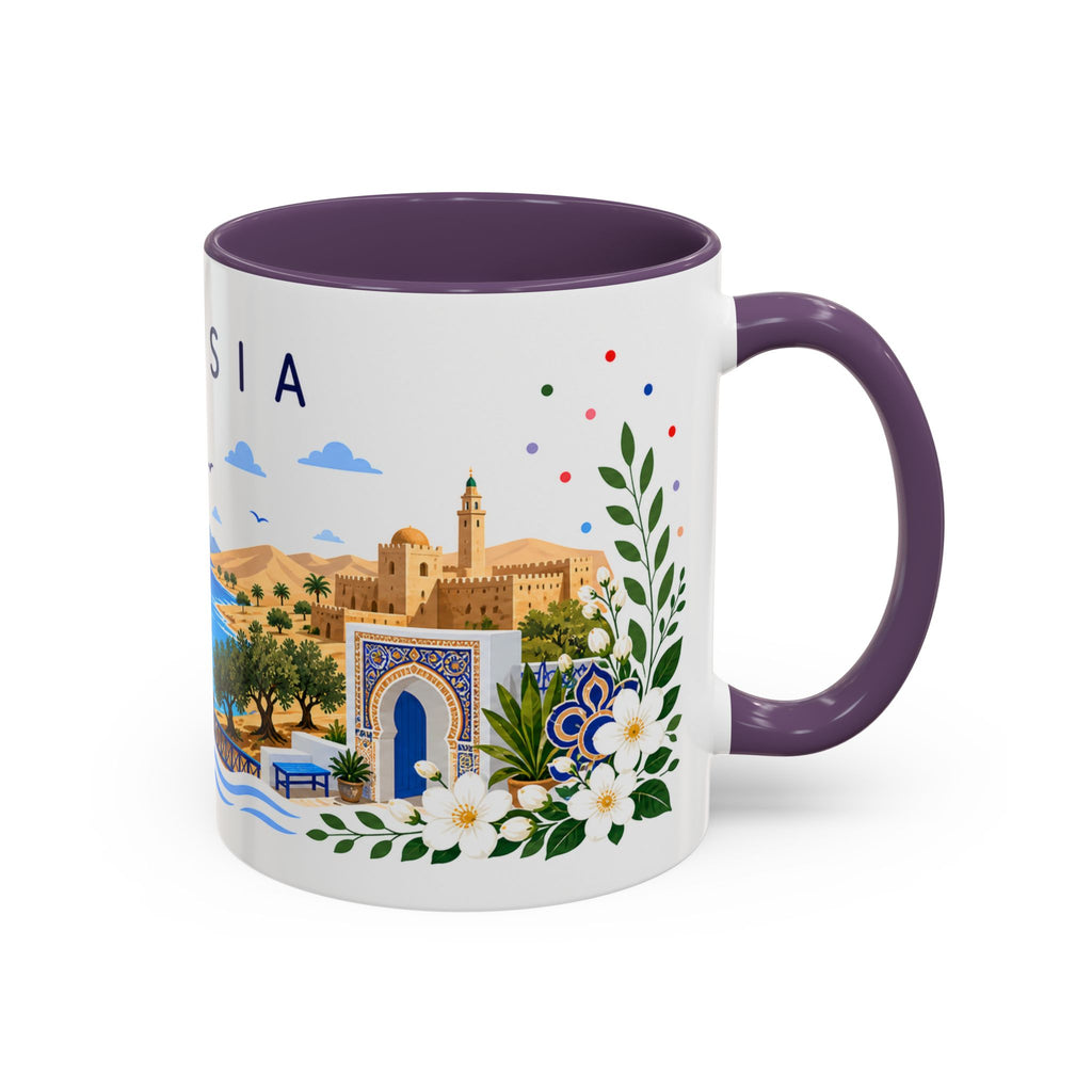 Tunisia Coffee Mug | Travel Souvenir Accent Mug | Place Gift Ceramic Cup 11oz 15oz