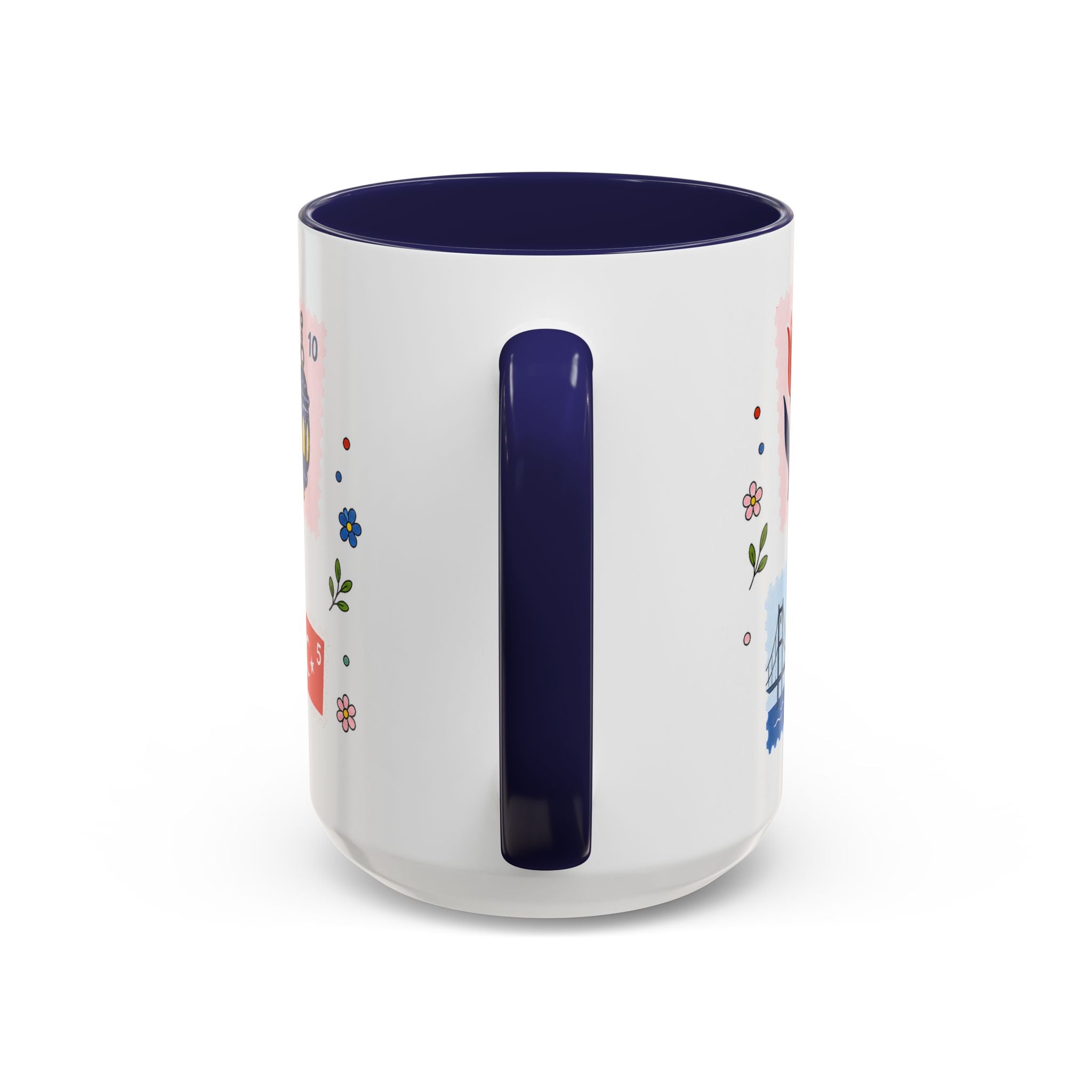 Istanbul Coffee Mug | Postage Stamp Collage Mug | Travel Souvenir Accent Cup 11oz 15oz