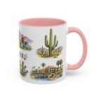 Phoenix Illustrated Travel Mug | City Souvenir Accent Coffee Mug | 11oz 15oz Ceramic Cup