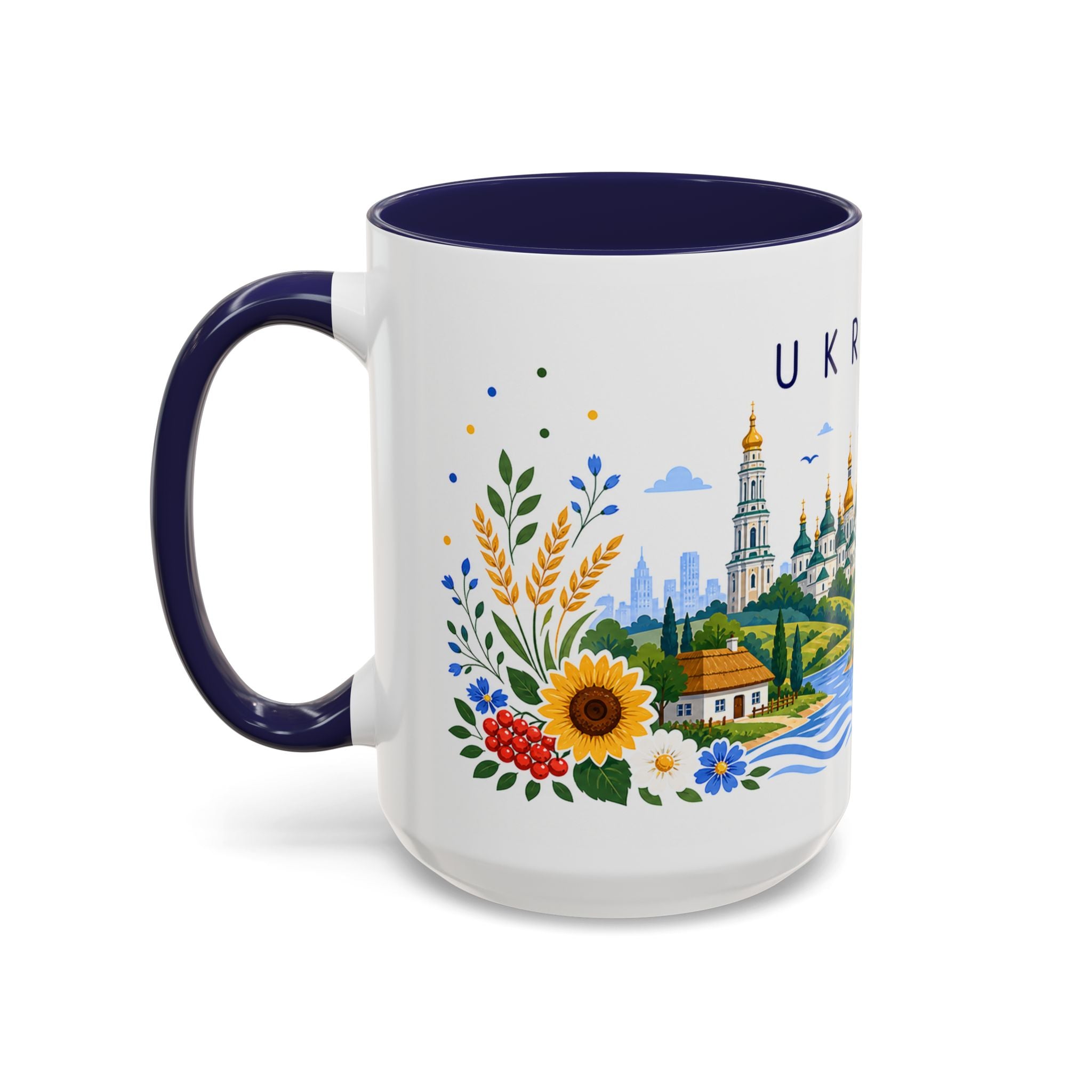 Ukraine Coffee Mug | Travel Souvenir Accent Mug | Place Gift Ceramic Cup 11oz 15oz
