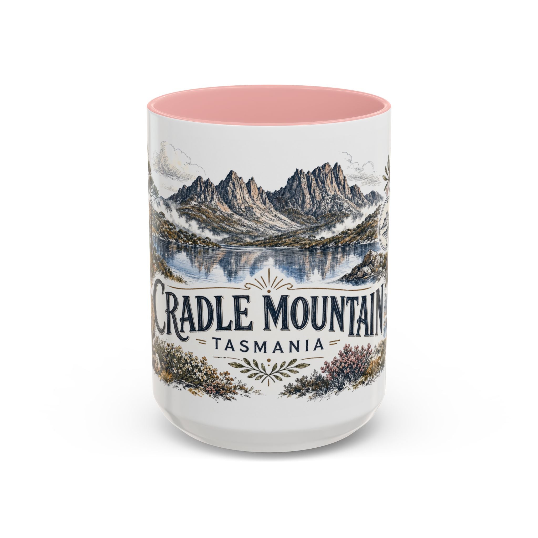 Cradle Mountain Mug, Tasmania Travel Souvenir, Bucket List Gift, Accent Ceramic Coffee Mug 11oz 15oz
