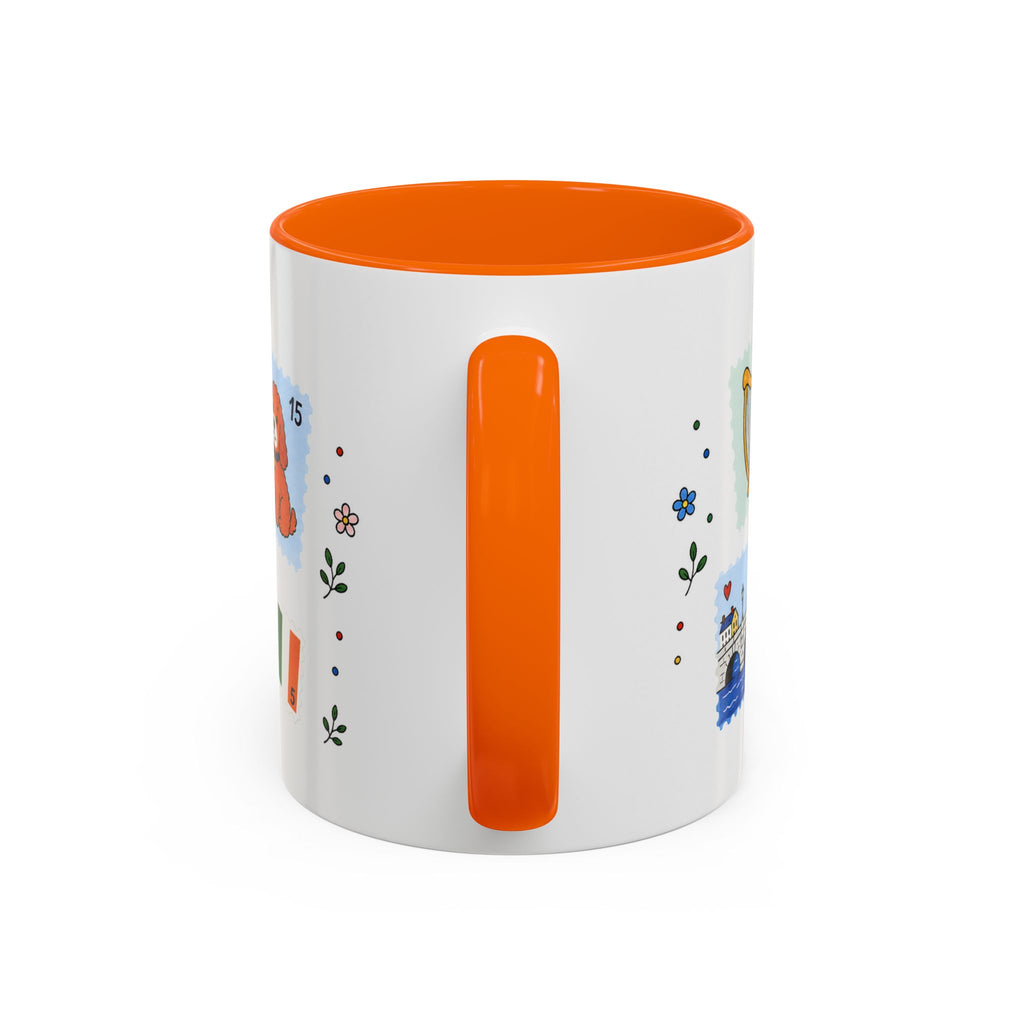 Dublin Coffee Mug | Postage Stamp Collage Mug | Travel Souvenir Accent Cup 11oz 15oz