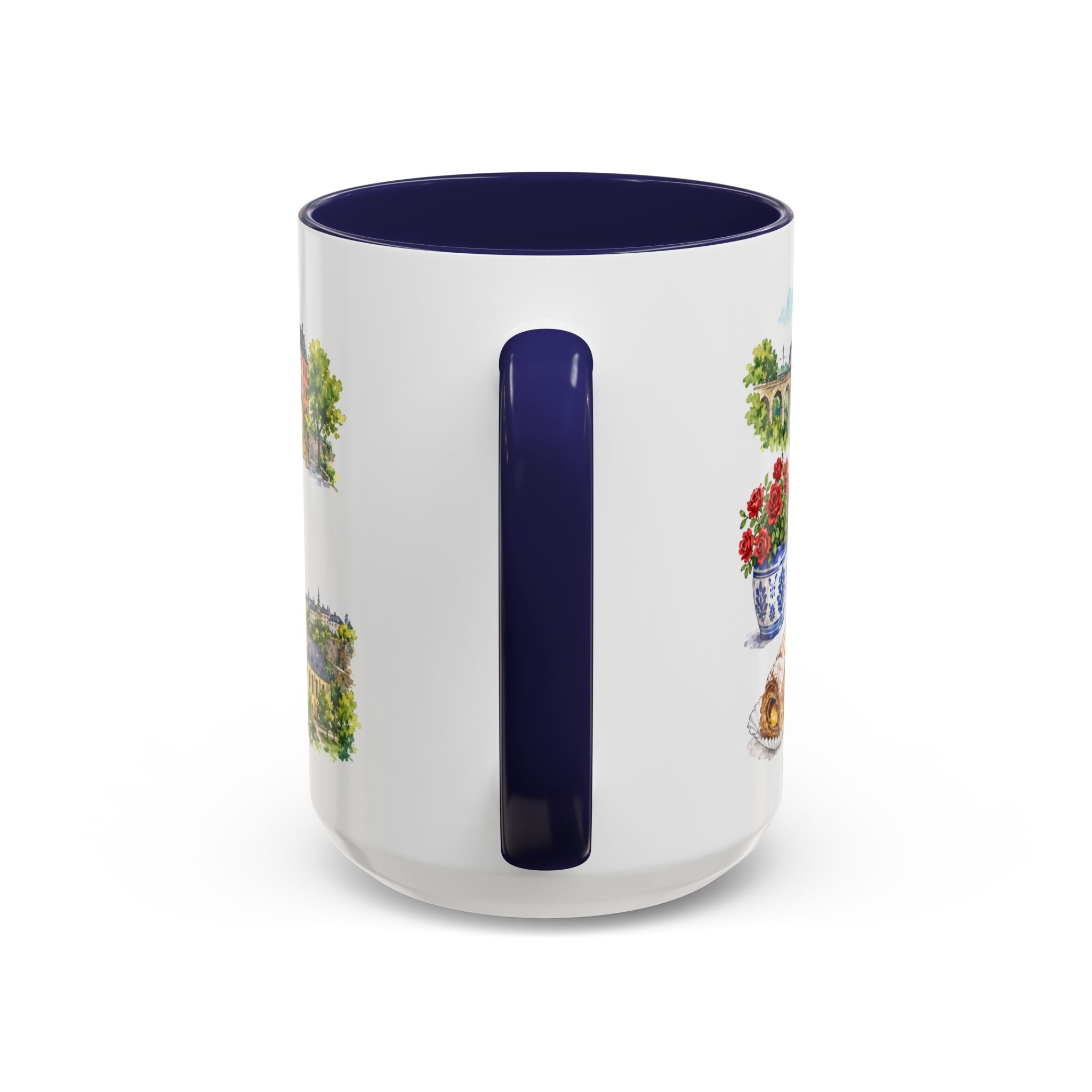 Luxembourg City Illustrated Travel Mug | City Souvenir Accent Coffee Mug | 11oz 15oz Ceramic Cup