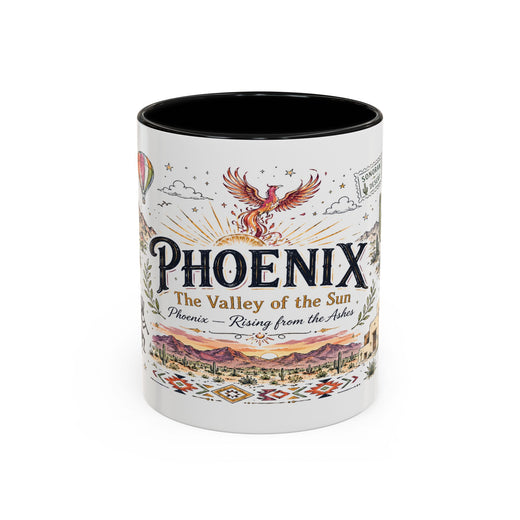 Phoenix Coffee Mug | Arizona Souvenir City Gift | Accent Color Ceramic 11oz 15oz