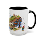 Kaysersberg Illustrated Travel Mug | France Souvenir Accent Coffee Mug | 11oz 15oz Ceramic Cup