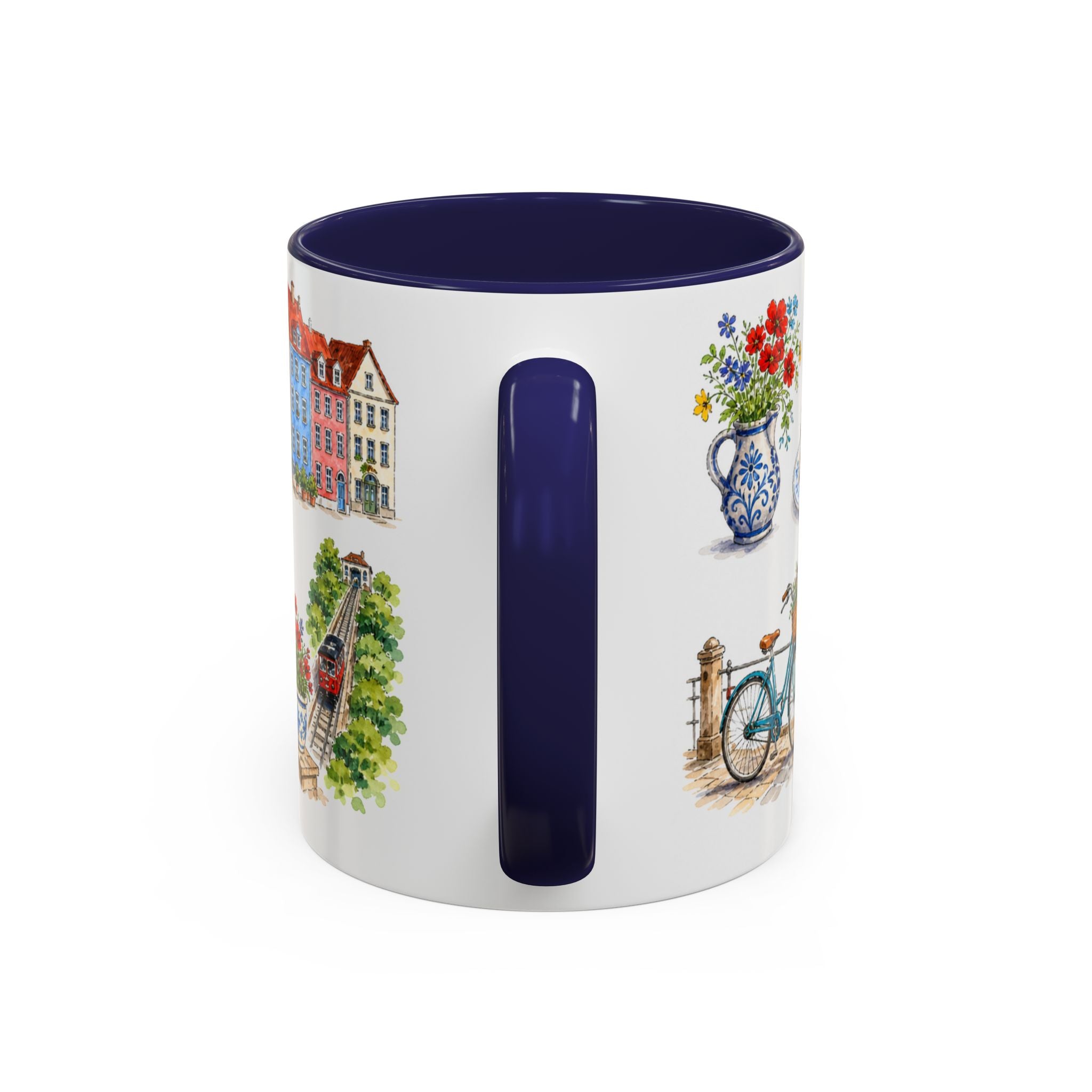 Heidelberg Illustrated Travel Mug | City Souvenir Accent Coffee Mug | 11oz 15oz Ceramic Cup