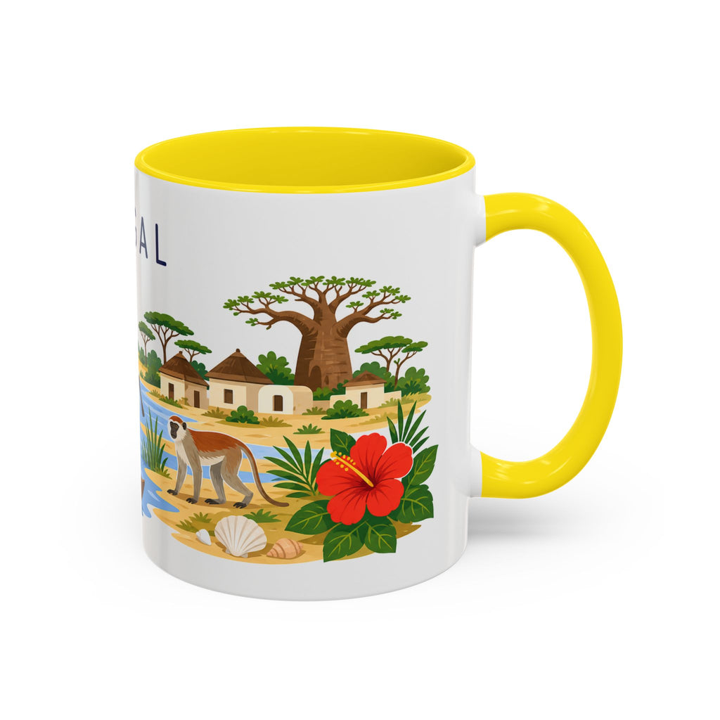 Senegal Soccer Coffee Mug | World Cup Fan Gift | Accent Color Ceramic 11oz 15oz Match Day Cup