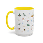 Seattle Christmas Mug | Watercolor Travel Souvenir | Holiday Gift | Accent Ceramic Coffee Cup 11oz 15oz