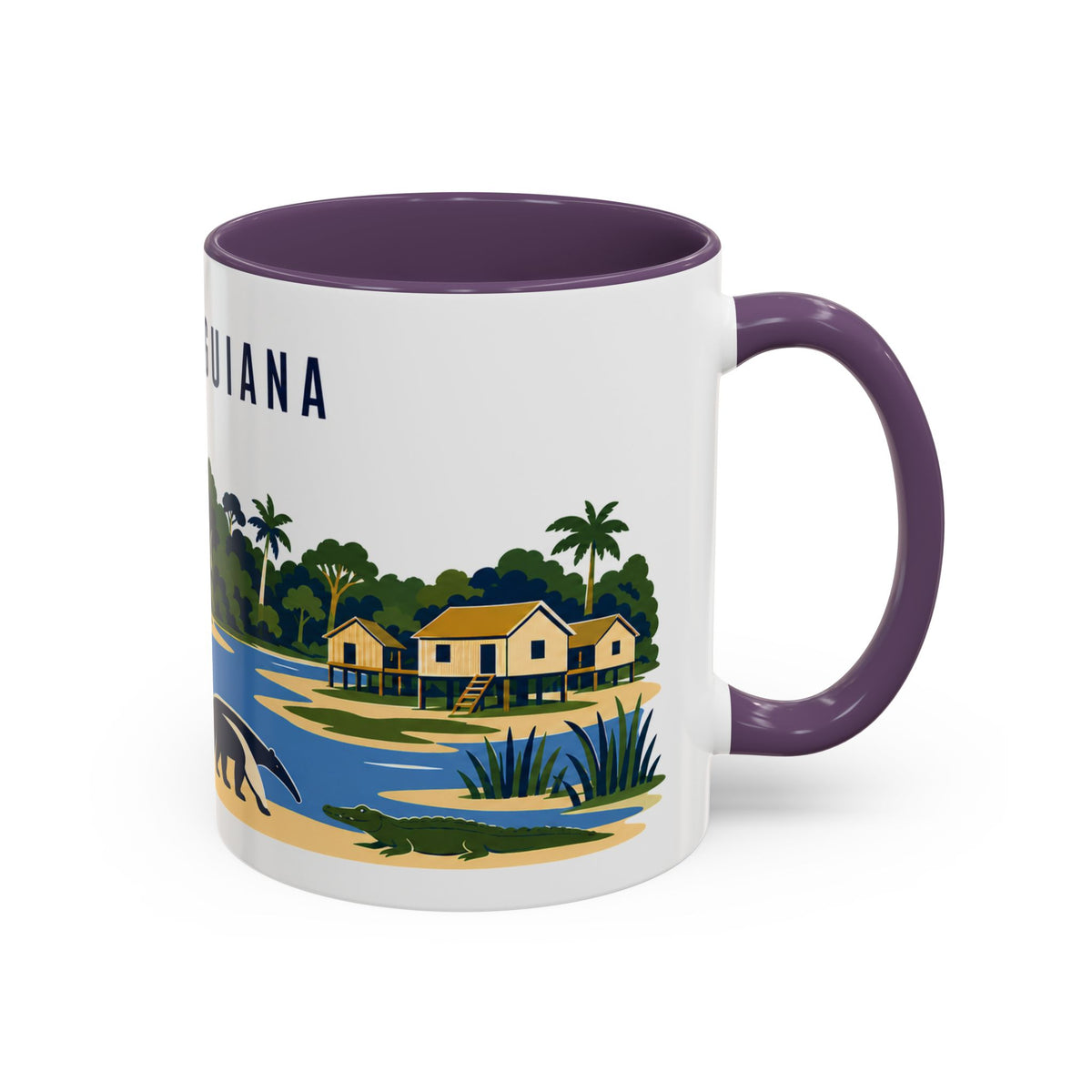 French Guiana Coffee Mug | Travel Souvenir Accent Mug | Country Gift Ceramic Cup 11oz 15oz