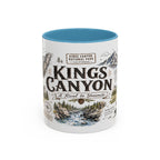 Kings Canyon National Park Coffee Mug | California Sierra Nevada Sequoia Gift | Accent Color Ceramic 11oz 15oz