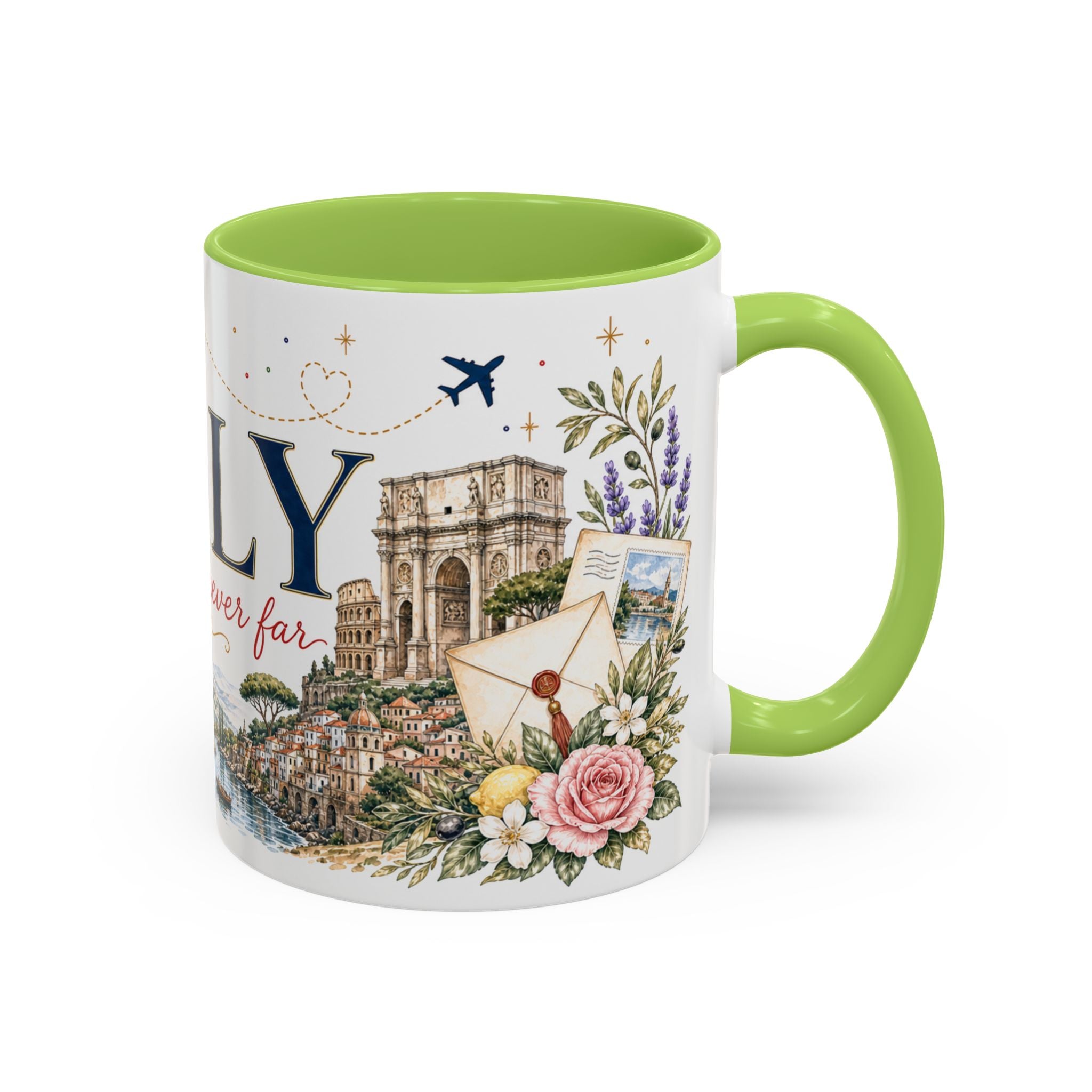 Italy Home Country Mug | Moving Away Gift | Long Distance Friendship | 11 oz 15 oz Accent Mug