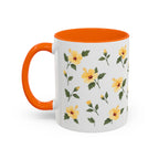 Hawaii Yellow hibiscus Mug, State Flower Floral Coffee Cup, 11oz Botanical Gift