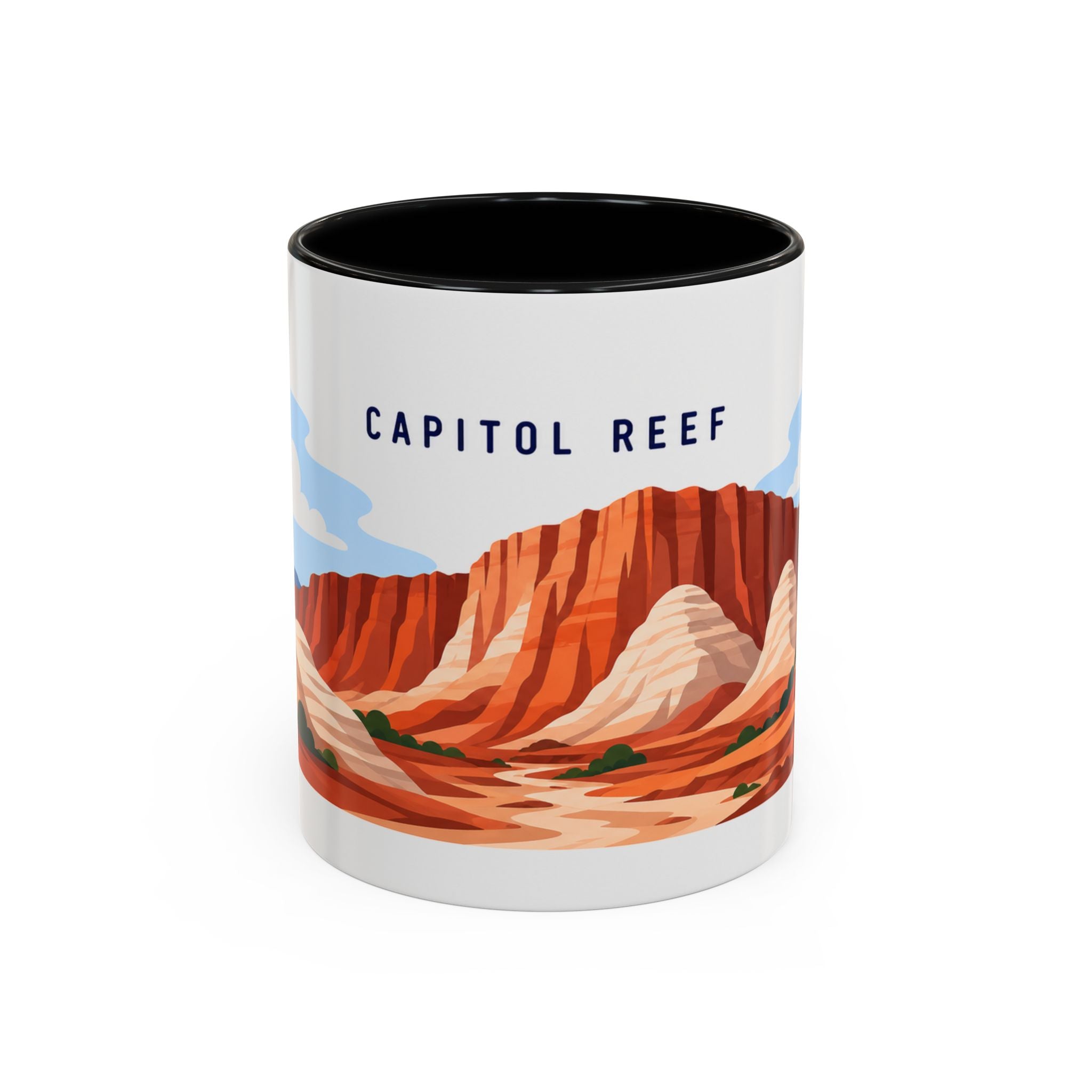 Capitol Reef National Park Coffee Mug | Solid Color Block Park Souvenir | 11oz 15oz Accent Mug