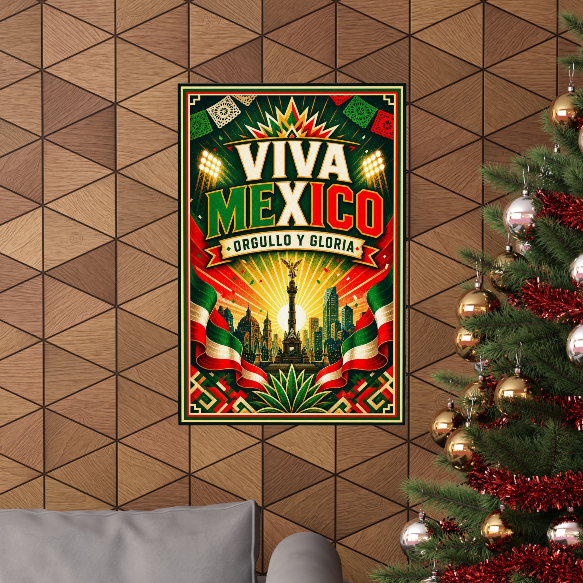 Mexico World Cup Poster | Rally Fan Art Print | 2026 Soccer Wall Decor
